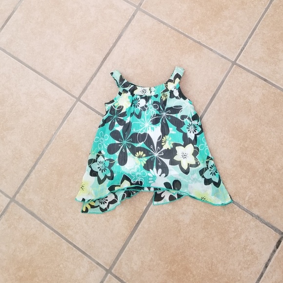 Little Girls Floral Tank Top - Picture 2 of 2